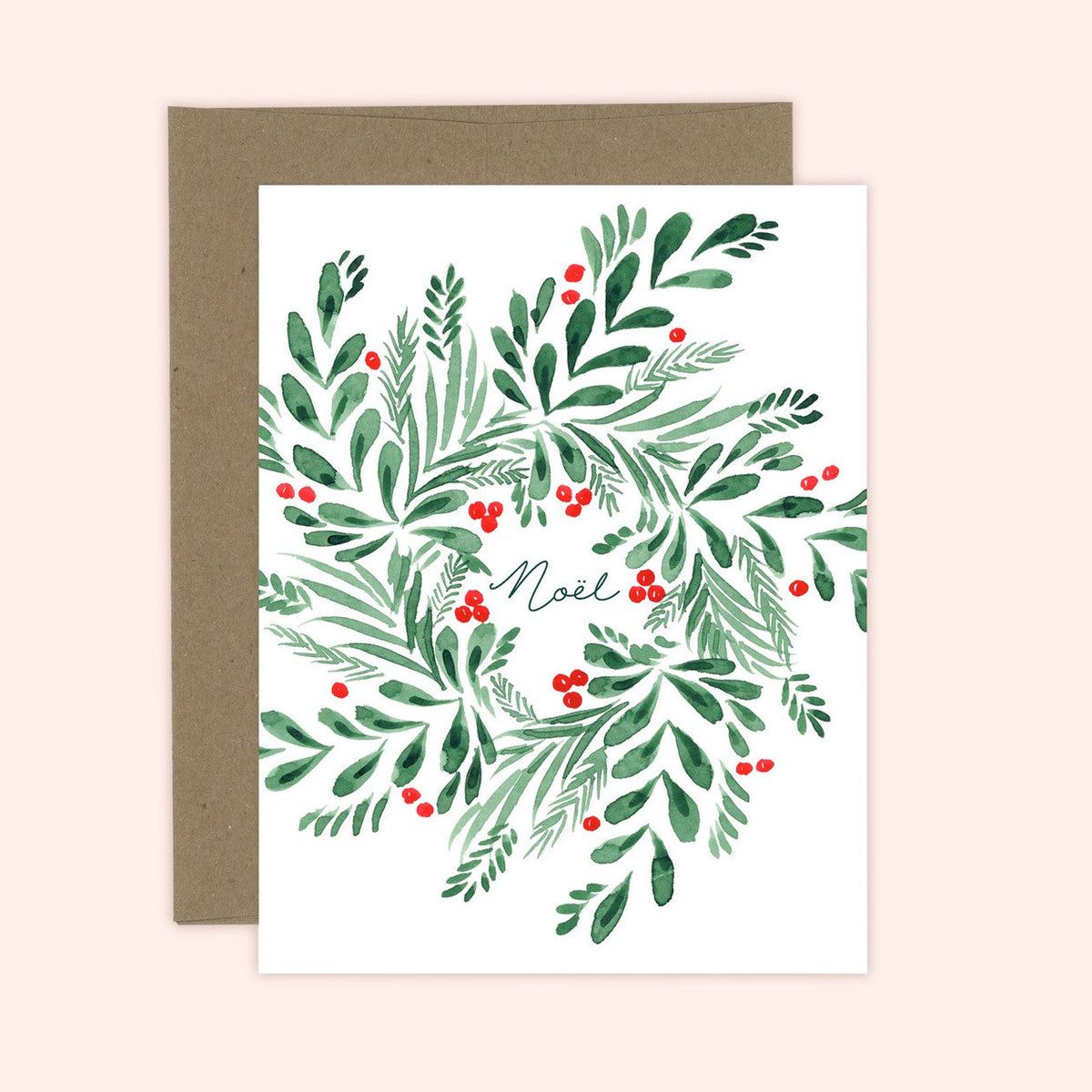 Painterly Wreath Card