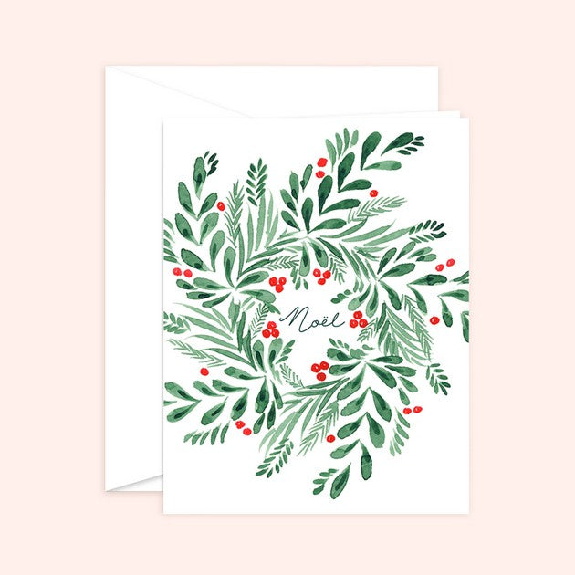 Painterly Wreath Card