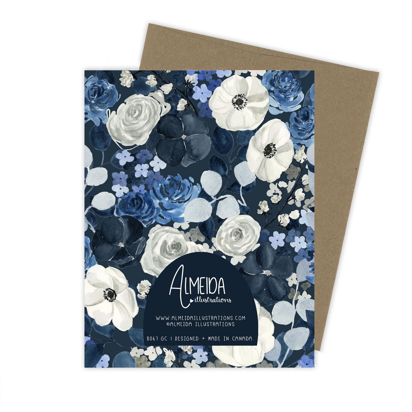 Navy Floral Thinking of You