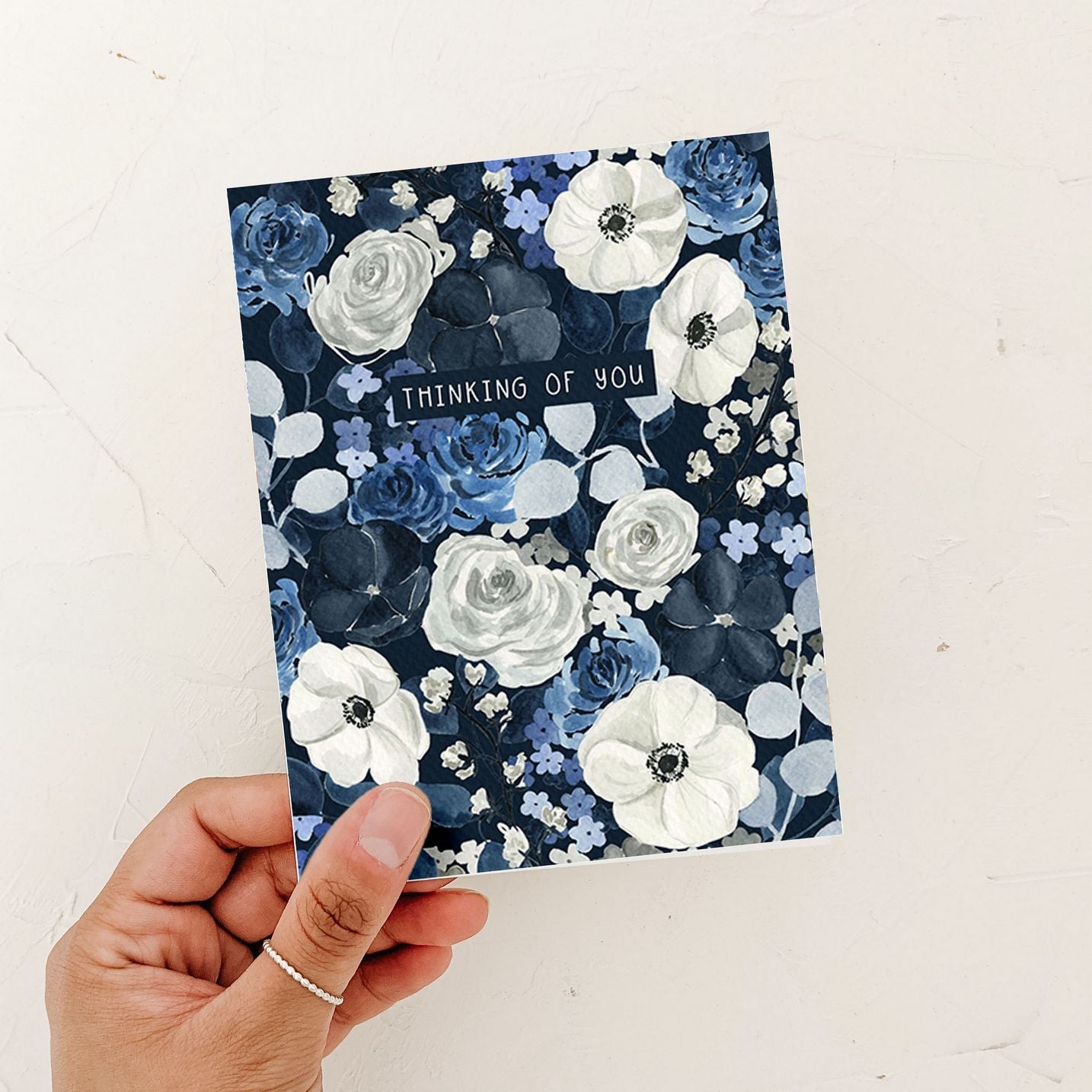 Navy Floral Thinking of You