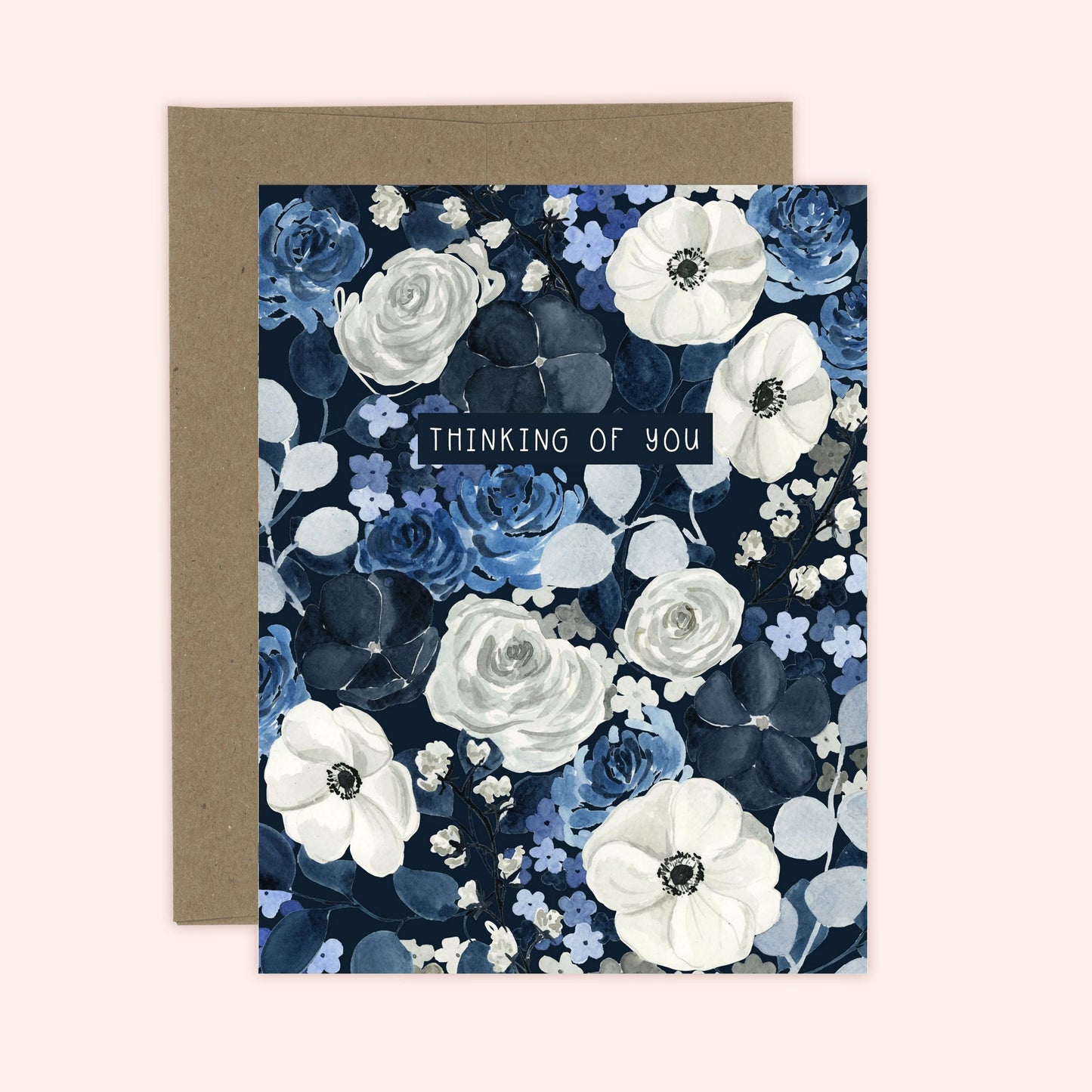 Navy Floral Thinking of You