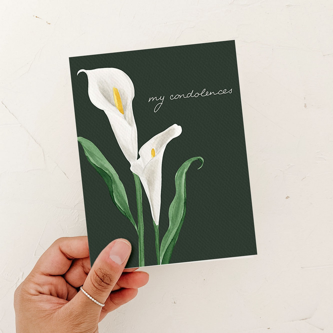 Cala Lily Condolence Card