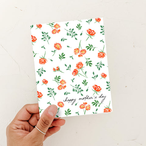 Mother's Day Florals - Coral card