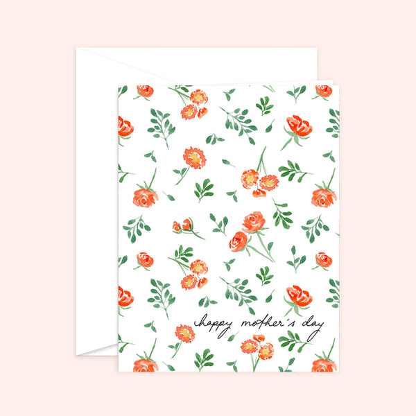Mother's Day Florals - Coral card