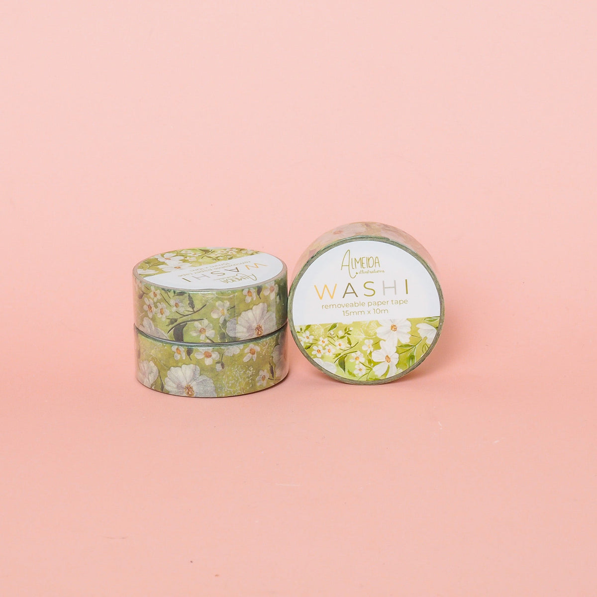 Green Florals Washi Tape