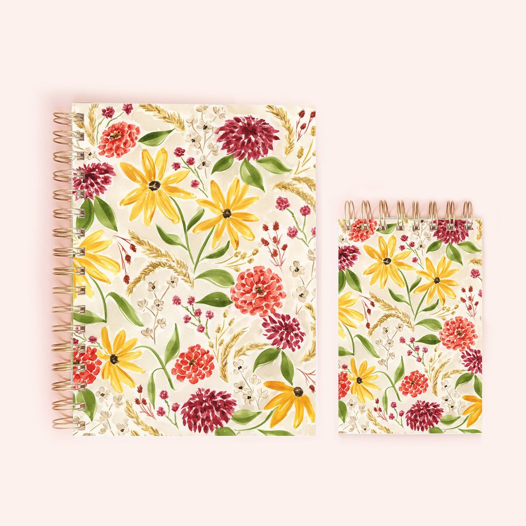Fall Florals Spiral Notepad