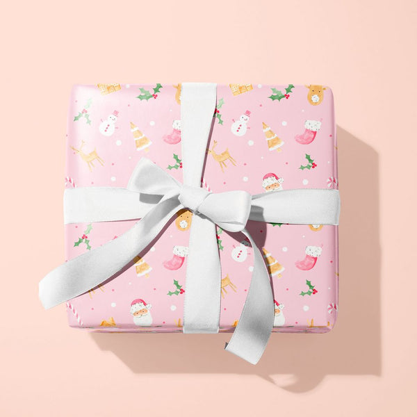 Pink Christmas Gift Wrap
