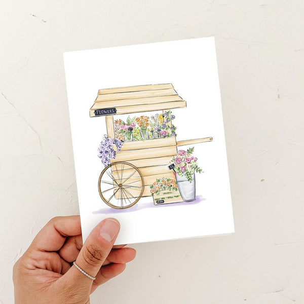 Flower Market Greeting Card