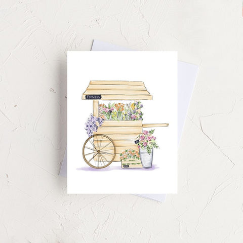 Flower Market Greeting Card