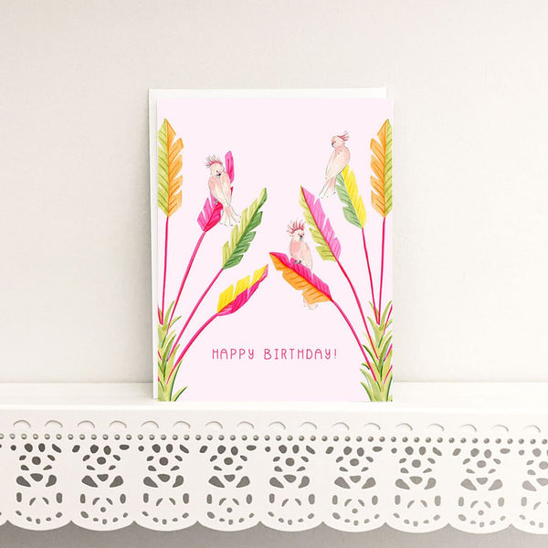 Cockatoo Birthday Card