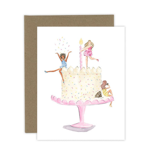 Birthday Cake Girls card