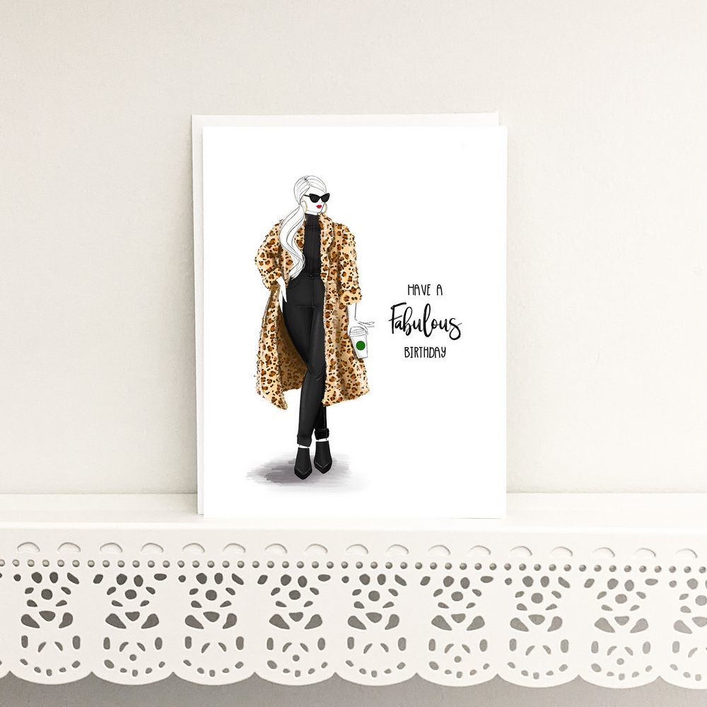 Fabulous Fashion Birthday Card Birthday Girl Card Fashion 