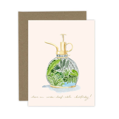 Unbe-leaf-able Birthday Botanical Card