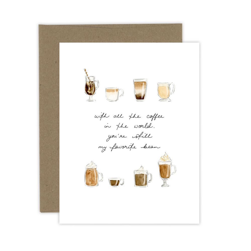 You're my Favorite Coffee Bean Card