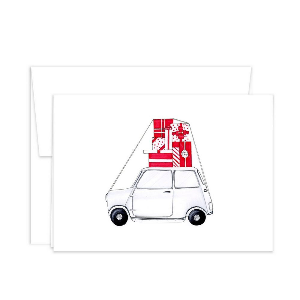 Vintage Mini Cooper Greeting Card