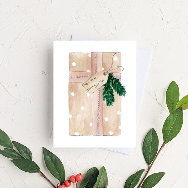 To you, from Santa Greeting Card