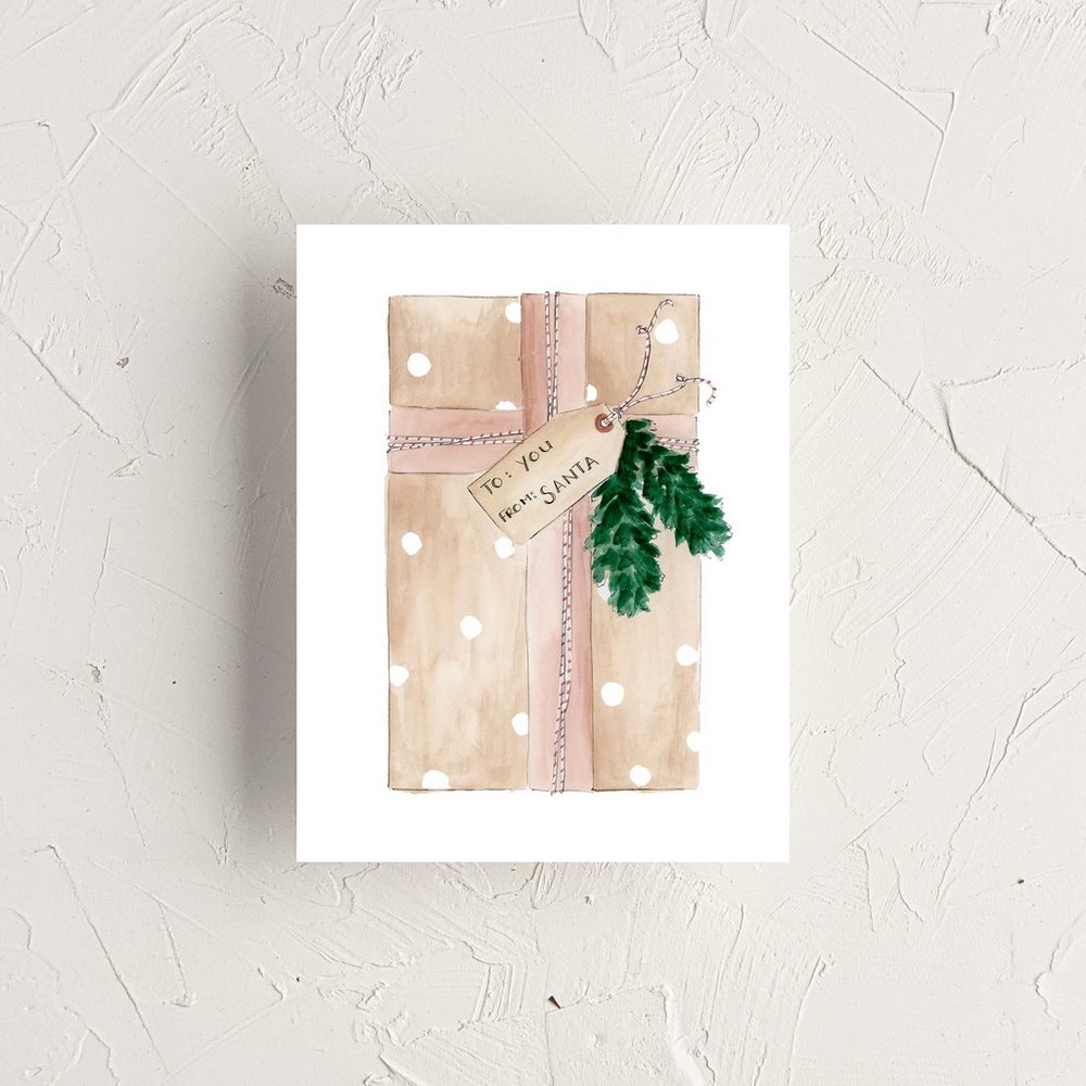 To you, from Santa Greeting Card