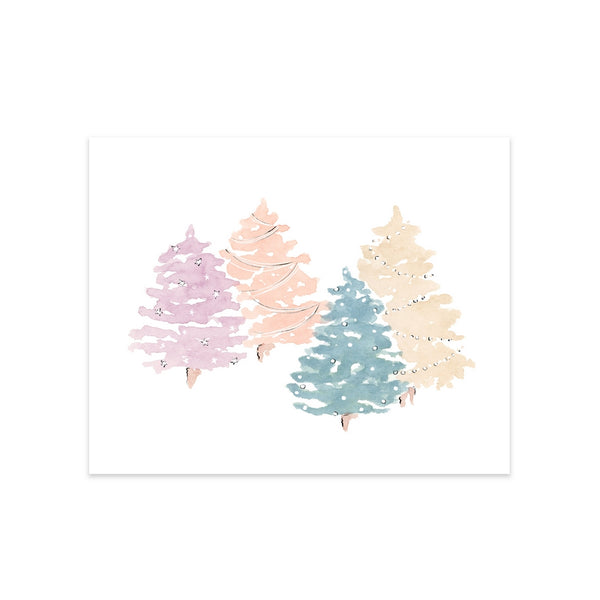 Pastel Holiday Trees