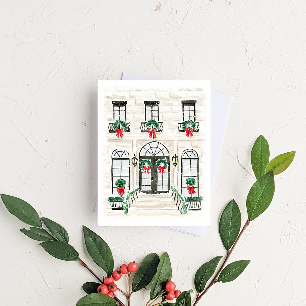 Holiday Brickstone Greeting Card