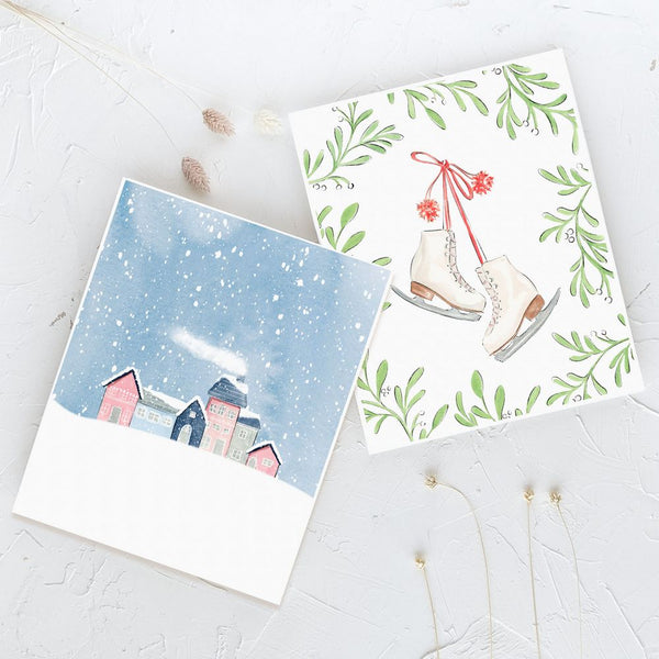 Winter Skates Art Print