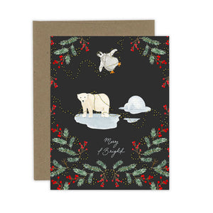 Merry + Bright Polar Bear Card