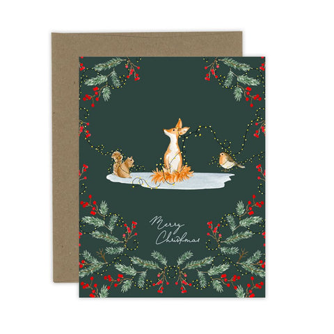 Merry Christmas Festive Fox Card