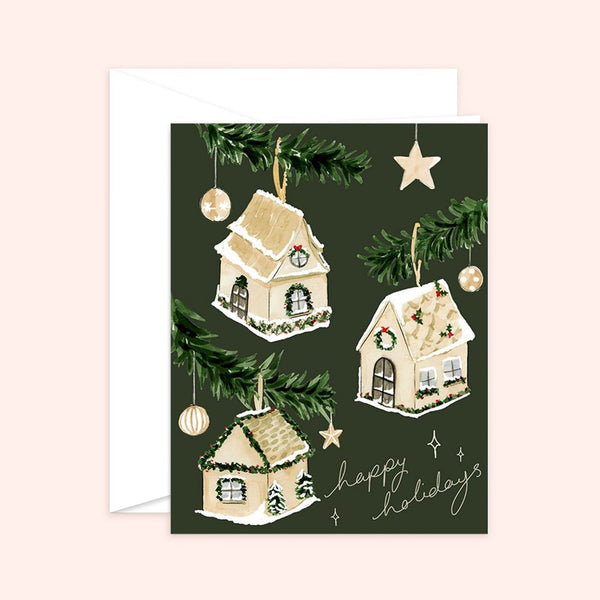 Happy Holidays Ginger House Card