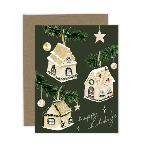 Happy Holidays Ginger House Card
