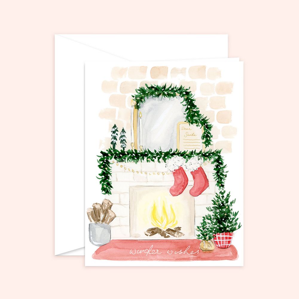The Holiday Mantle Christmas Card