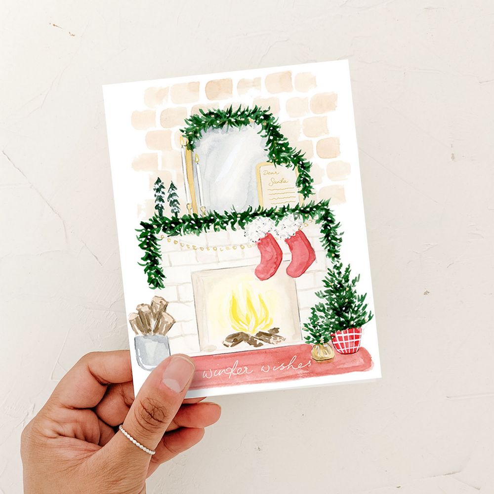 The Holiday Mantle Christmas Card