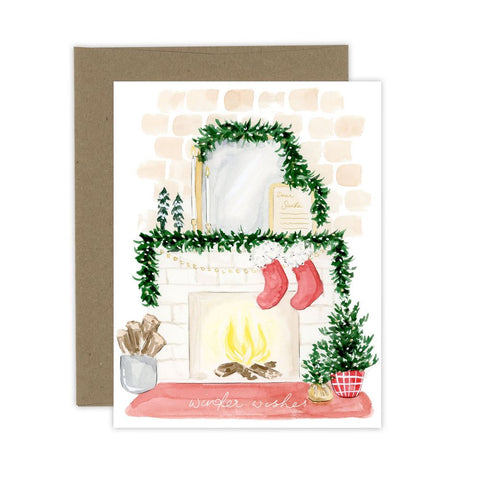The Holiday Mantle Christmas Card