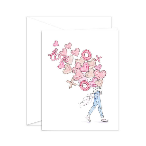 Valentine's  Balloons Greeting Card