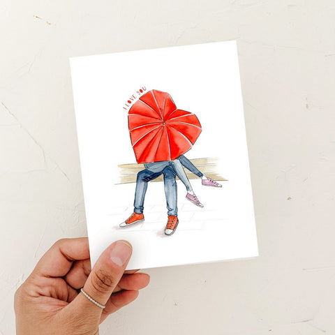 Under My Umbrella Greeting Card