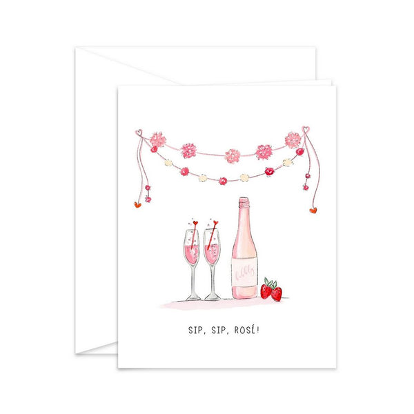 Sip, Sip, Rose! card