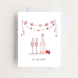 Sip, Sip, Rose! card