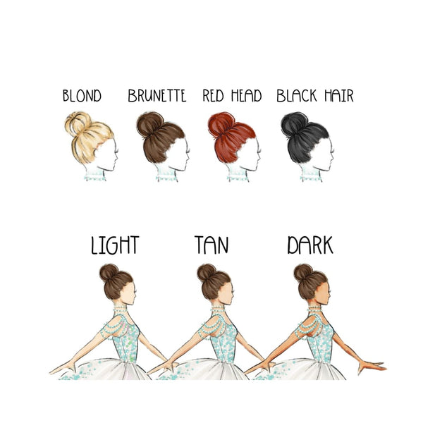 Ballerinas in NYC - Select Hair Color - Art Print