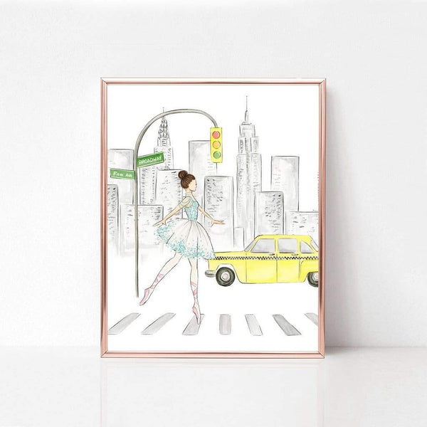 Ballerinas in NYC - Select Hair Color - Art Print