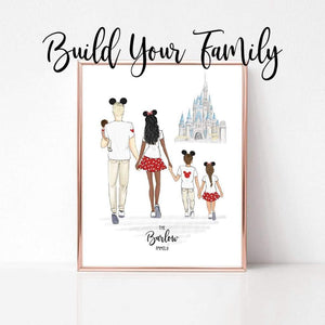 Build Your Family - Disney Edition - art print