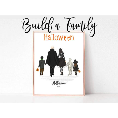 Build Your Family - Halloween Edition Art Print