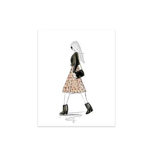 Faux Leather & Leopard Fashion - Art Print