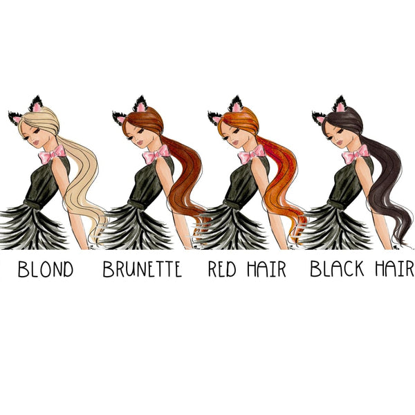 Halloween Darling Art Print - White - Select Hair Color