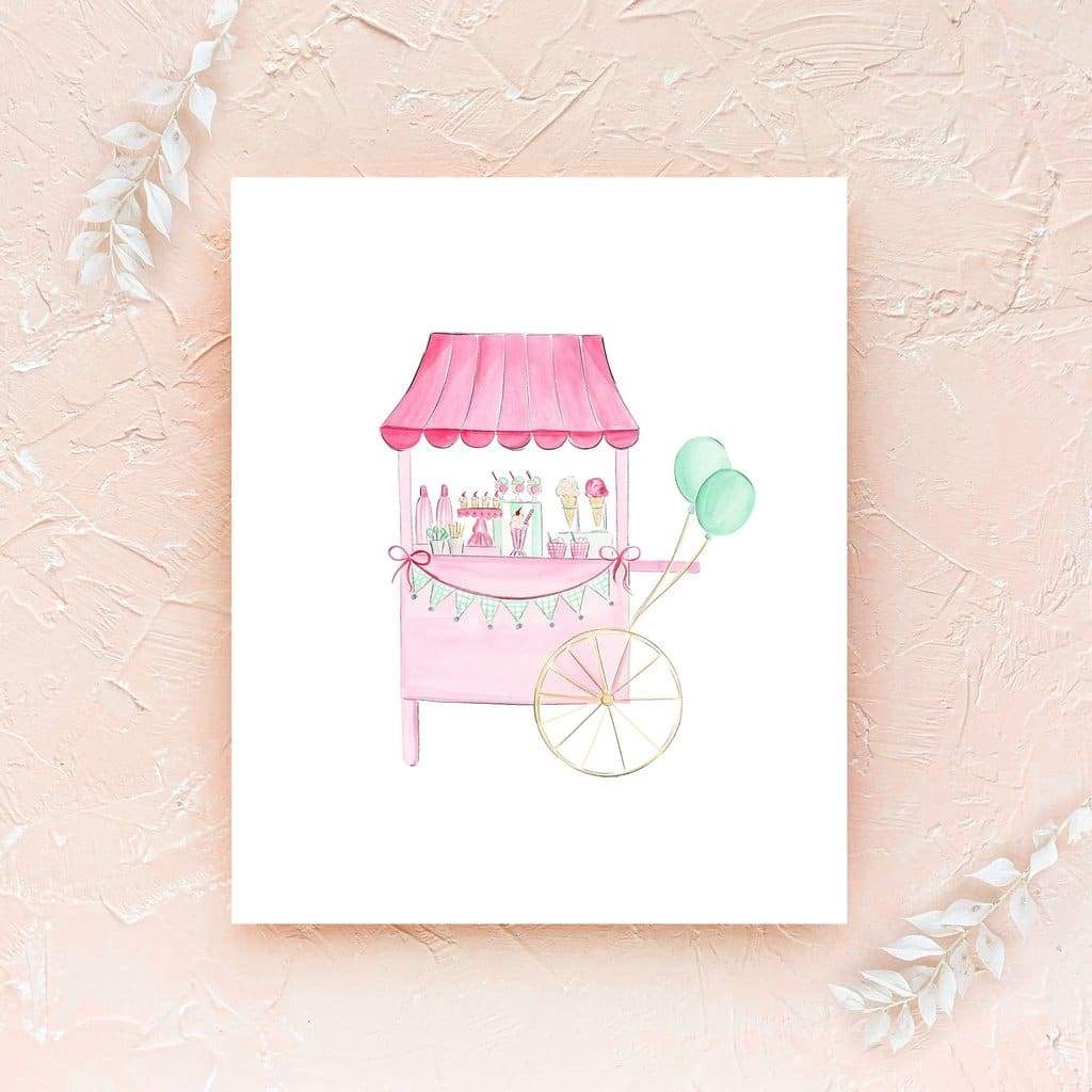 The Ice Cream Cart - art print