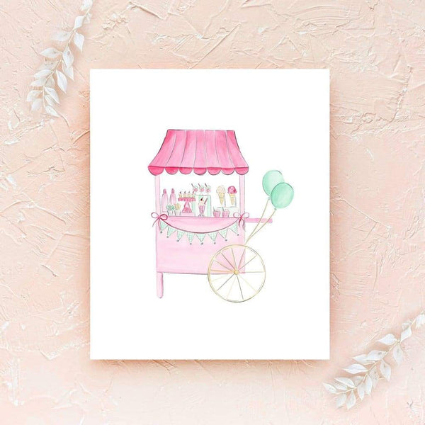 The Ice Cream Cart - art print