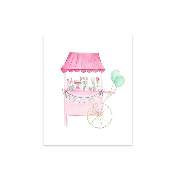 The Ice Cream Cart - art print