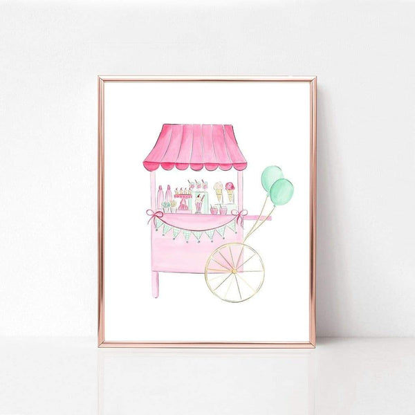 The Ice Cream Cart - art print