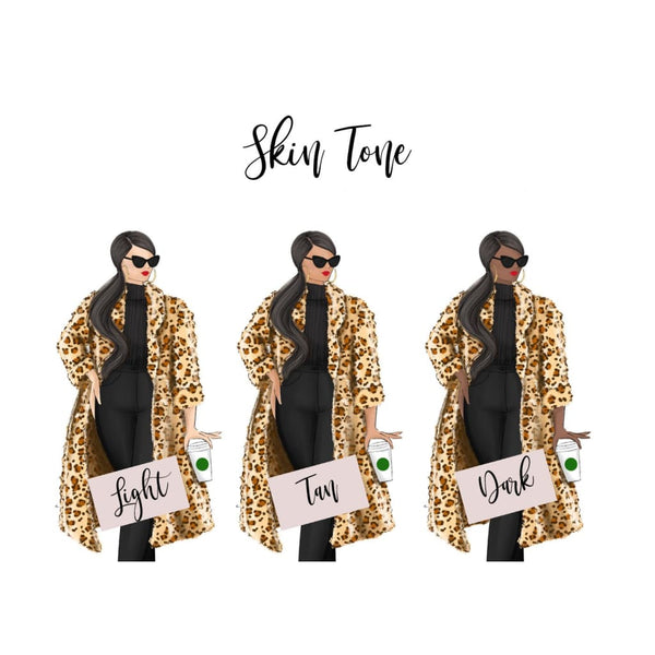 Leopard Fashion Art Print skin tones