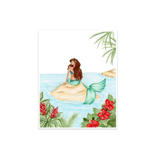 Mermaid - Select Hair Color/Skin Tone - Art Print