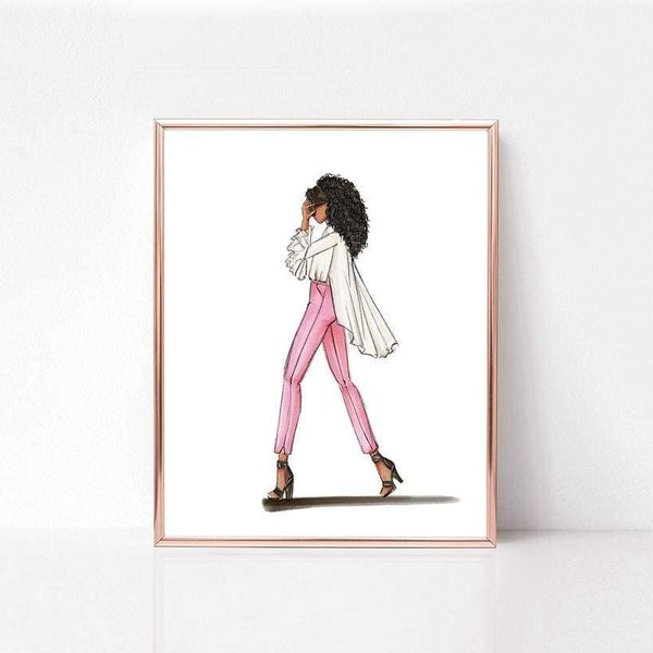 The Pink Runway - Select Hair Color/Skin Tone - Art Print