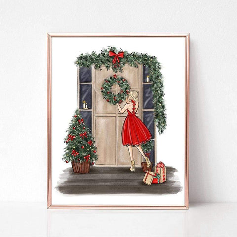 Front Porch Wreaths - Art Print