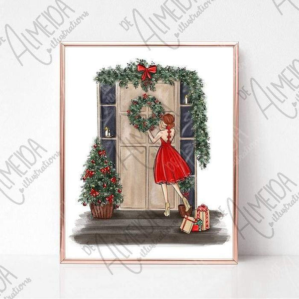 Front Porch Wreaths - Art Print